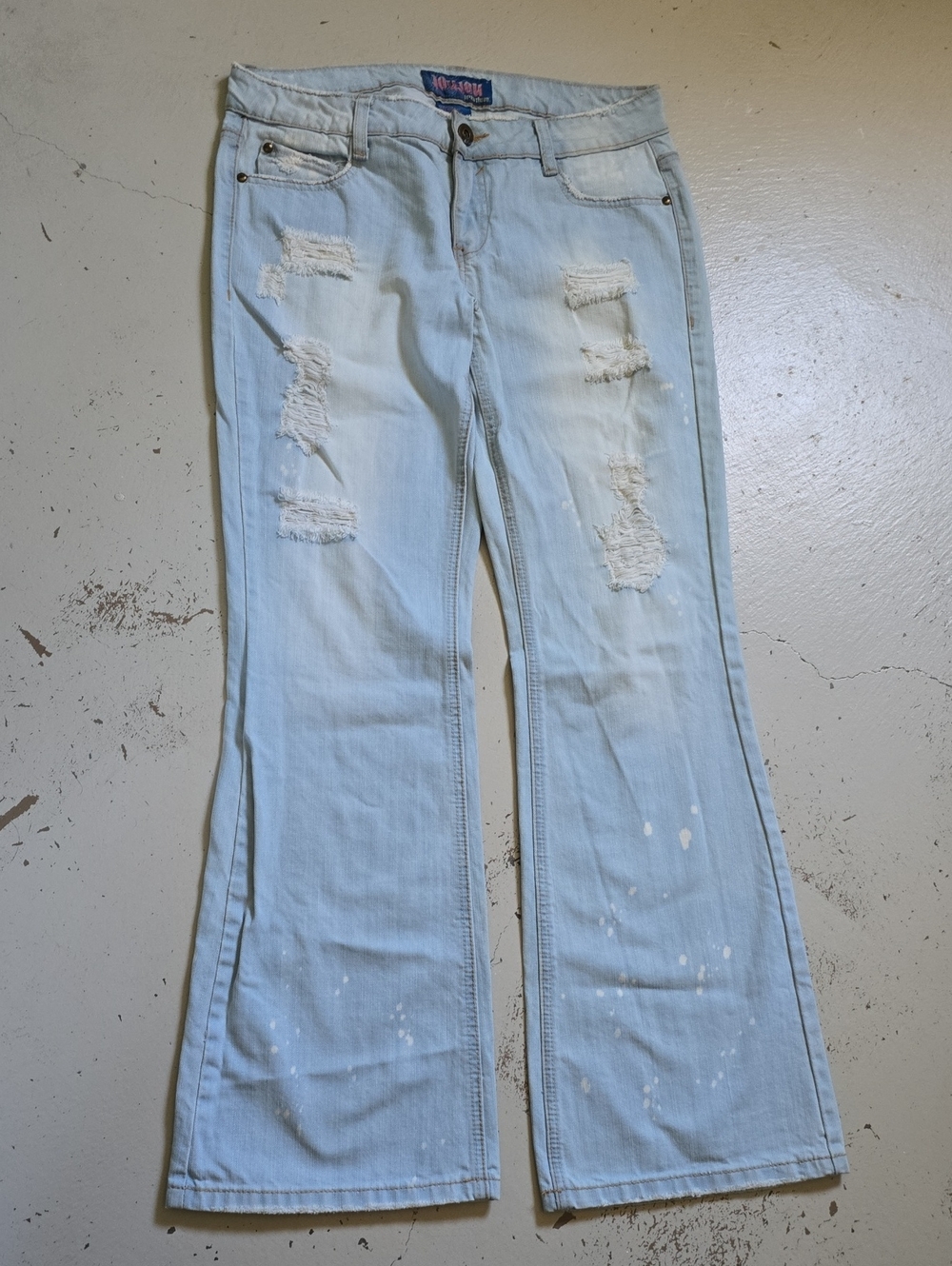 Y2K Jou Jou Wide Leg Flare Light Wash Jeans Size 11/12